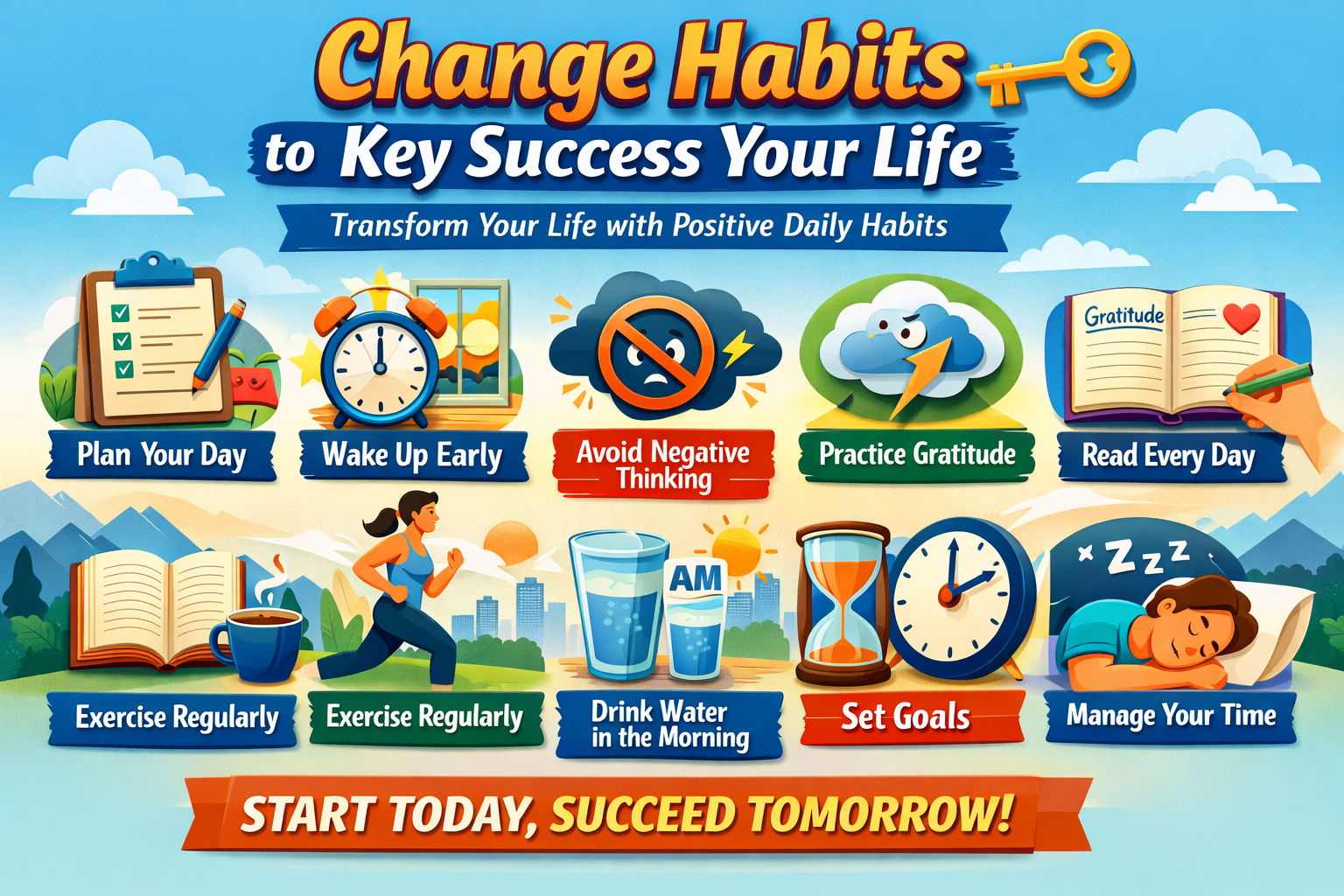 10 Change Habits to Key Success Your Life